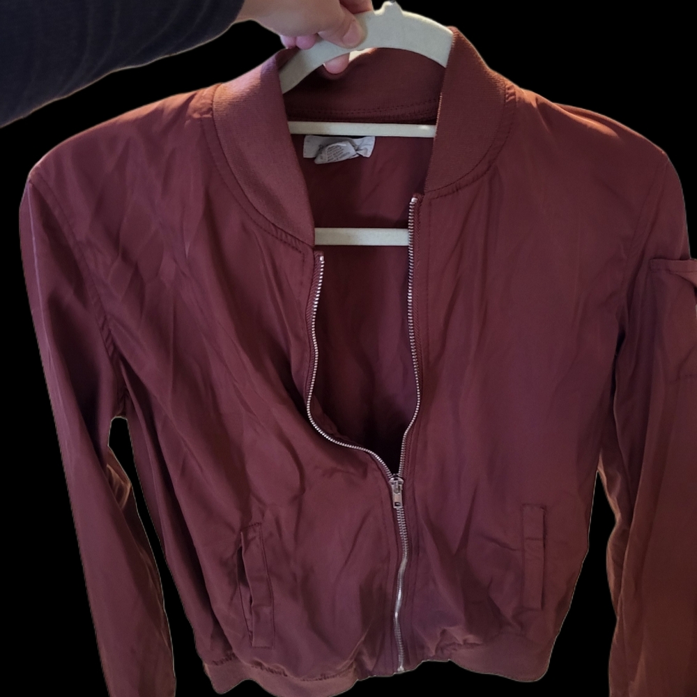 Maroon Bomber Jacket